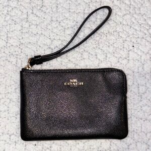 Coach Textured Black Leather Accessory